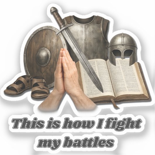 Sticker Comment je mène mes batailles (Recto)