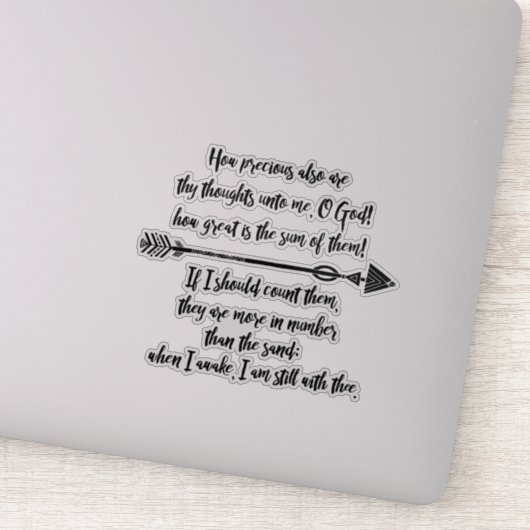 Sticker Comment la Bible Verse Precieux (Détail)