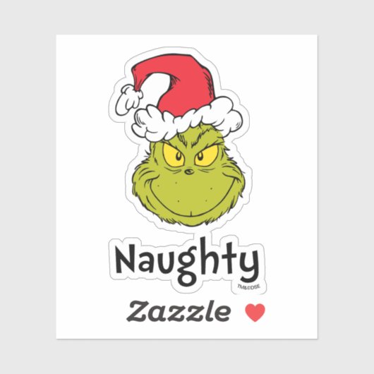 Sticker Comment le pouce a volé Noël | Naughty Grinch (Feuille)