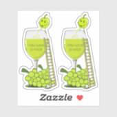 Sticker Comment le vin fait drôle Contour Coupe (Feuille)