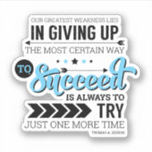 Sticker Comment réussir la typographie Citation Motivation (Devant)