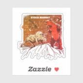 Sticker Commerçants de jour de taureau et d'ours (Feuille)