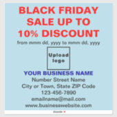 Sticker Commerce noir Vendredi Vente sur bleu clair (Feuille)