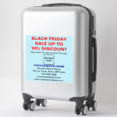 Sticker Commerce noir Vendredi Vente sur bleu clair (Sur valise)