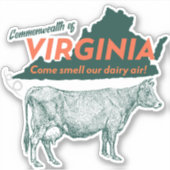 Sticker Commonwealth De Virginie Venez Sentir Notre Air La (Devant)