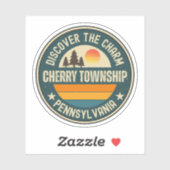 Sticker Communauté de Cherry, Pennsylvanie (Feuille)