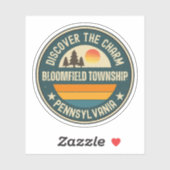 Sticker commune de Bloomfield, Pennsylvanie (Feuille)