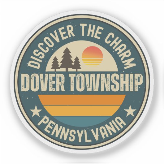 Sticker commune de Dover, Pennsylvanie (Devant)