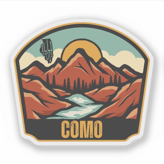 Sticker Como, Illinois (Devant)