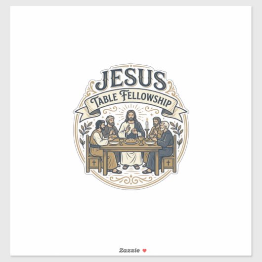 Sticker Compagnon de table de Jésus Compagnon de table de (Feuille)