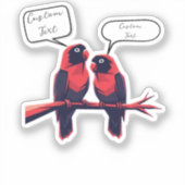 Sticker Compagnons de charme : Portable Lovebirds personna (Recto)