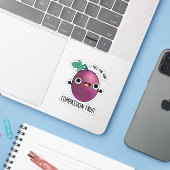 Sticker Compassion Fruit Funky Passion Fruit Pun (Ordinateur portable avec iPhone)