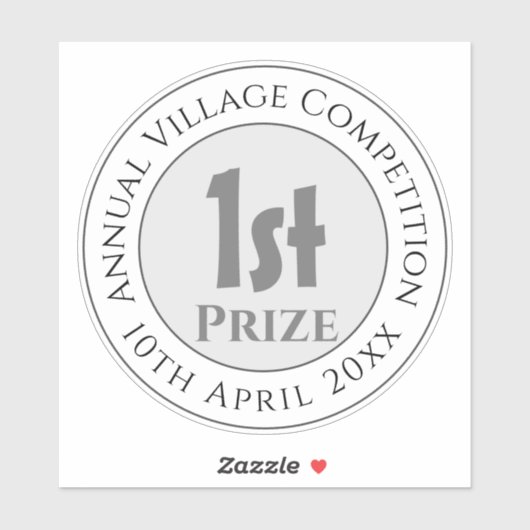 Sticker Competition 1st Prize Trophy Award (Feuille)