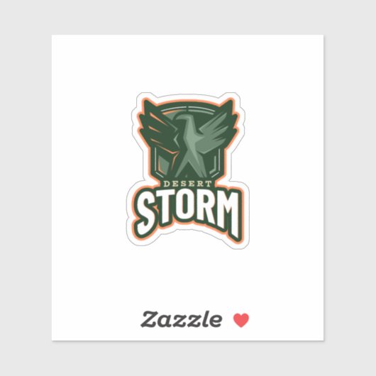 Sticker Competitive Gaming Desert Storm Eagle Logo Gaming (Feuille)