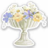 Sticker Composition florale de l'urne du jardin toscan Mar (Recto)