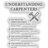 Sticker Comprendre les charpentiers - Citation Drôle (Devant)