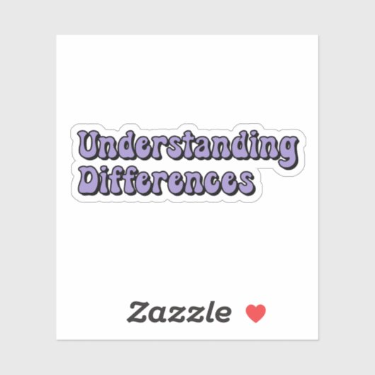 Sticker Comprendre les différences Neurodiversité pourpre (Feuille)