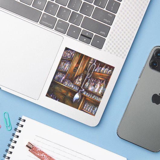 Sticker Compris implicitement (Ordinateur portable avec iPhone)