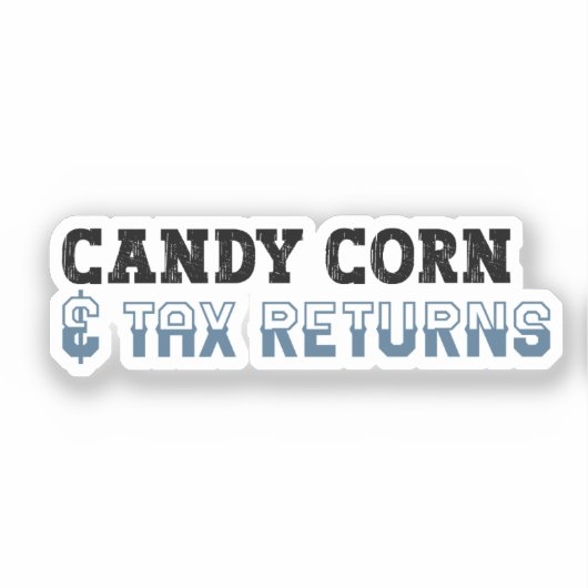 Sticker Comptable amusant Halloween - Corn de bonbons (Recto)