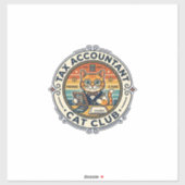 Sticker Comptable fiscal chat mignon kitty design - Compte (Feuille)