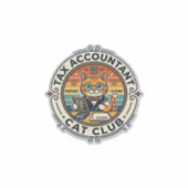 Sticker Comptable fiscal chat mignon kitty design - Compte (Devant)