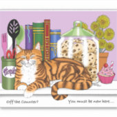 Sticker Comptoir de cuisine Orange Tabby Top Chat (Devant)