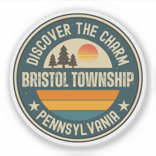Sticker Comté de Bristol, Pennsylvanie (Devant)