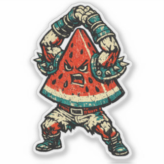 Sticker Concasseur de pastèque — Street Fighter vintage ré