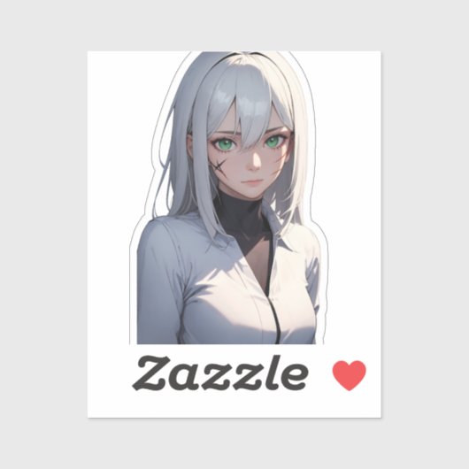 Sticker Concept de guerrier de l'Anime (Feuille)