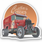 Sticker Concept de voiture de course rétro customisé (Recto)