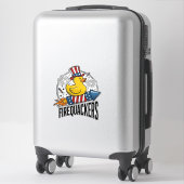 Sticker Concepteurs de chemise de feu d'artifice de canard (Sur valise)