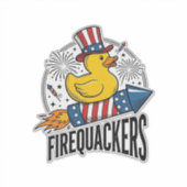Sticker Concepteurs de chemise de feu d'artifice de canard (Devant)