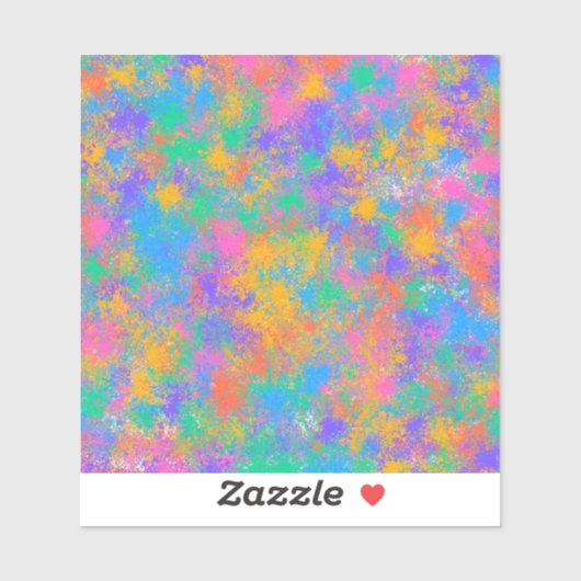 Sticker Conception abstraite colorée (Feuille)