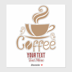 Sticker Conception Amoureux du Café – Graphique Minimalist