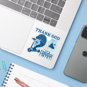 Sticker Conception ASL vendredi - Dieu merci c'est vendred (Ordinateur portable avec iPhone)