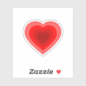 Sticker Conception cardiaque en couche (Feuille)