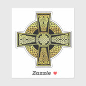 Sticker Conception celtique tressée, entrelacée, nœud, cro (Feuille)