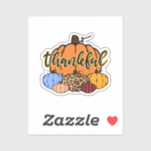 Sticker Conception Citrouille de l'automne (Feuille)