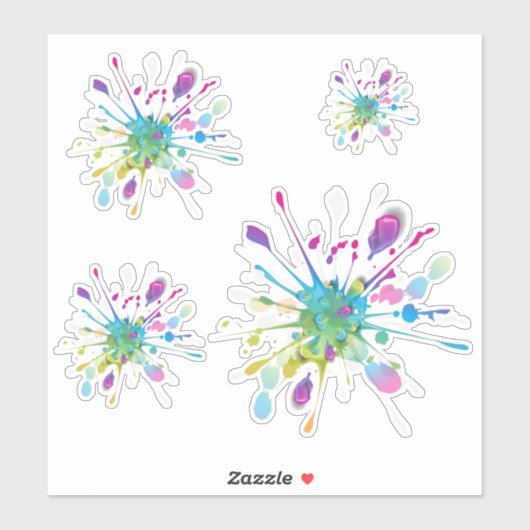 Sticker Conception colorée (Feuille)