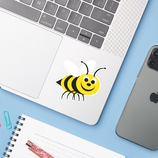 Sticker Conception d'abeilles (Ordinateur portable avec iPhone)