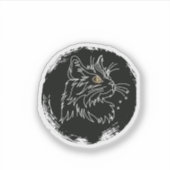 Sticker Conception d'amour de chat mignon (Devant)