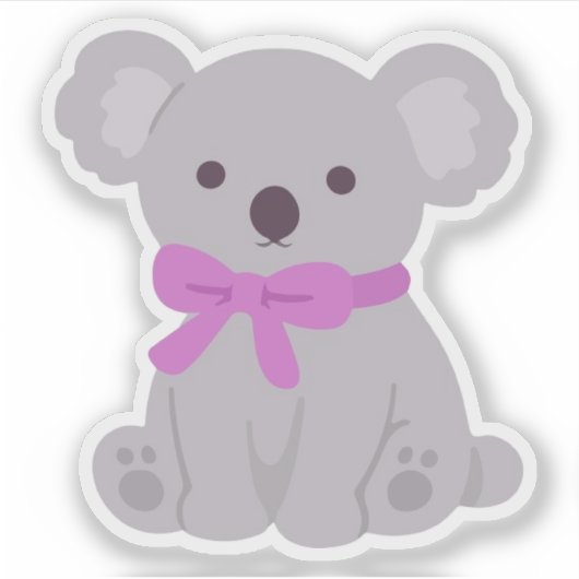 Sticker Conception d'animal pastel mignon koala kawaii (Devant)