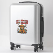 Sticker Conception d'anniversaire drôle de vache highland (Sur valise)