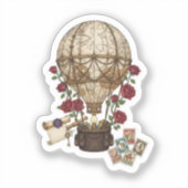 Sticker Conception d'aventure en montgolfière Steampunk Vi (Recto)
