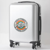 Sticker Conception de badge arc-en-ciel de protestation de (Sur valise)