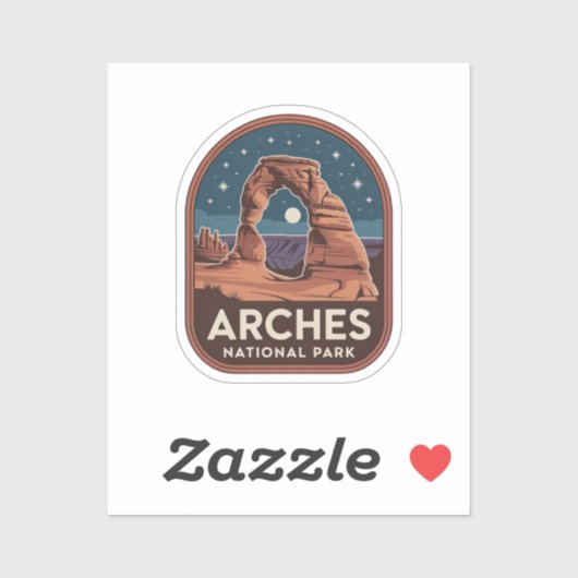 Sticker Conception de badge rétro pour le parc national de (Feuille)