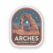 Sticker Conception de badge rétro pour le parc national de (Recto)