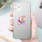 Sticker Conception de beauté ressentez l'amour (Téléphone)