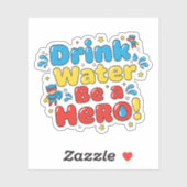 Sticker Conception de bouteille d'eau pour enfants amusant (Feuille)