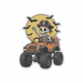 Sticker Conception de camion monstre squelette pirate Hall (Devant)